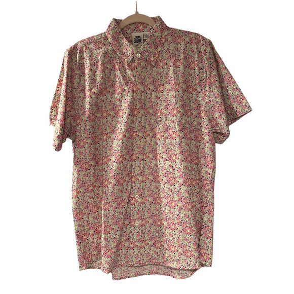[ 2 FOR $40 ] KENNINGTON LTD PINK & YELLOW FLORAL SHIRT - Picture 2 of 6